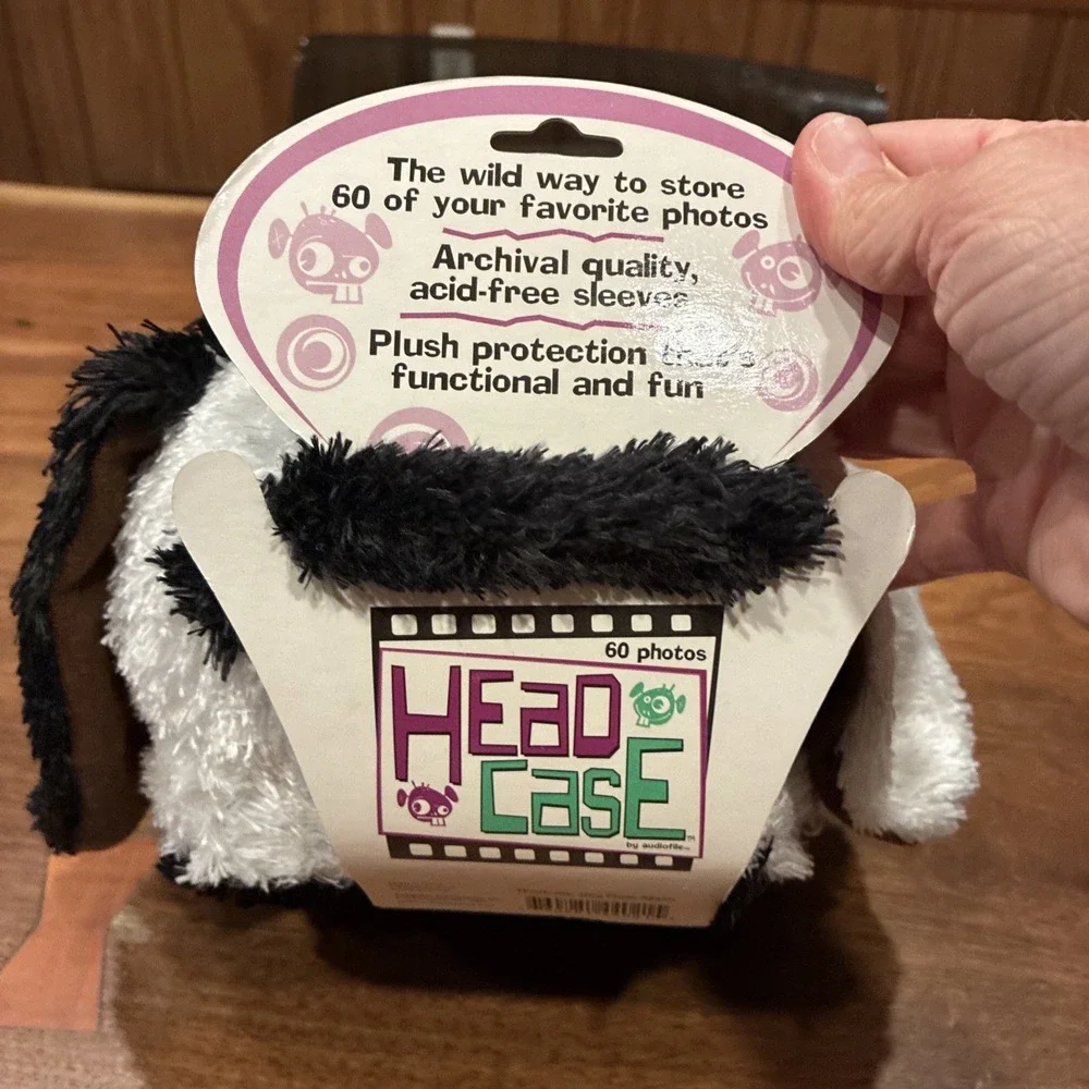 Vintage HeadCase Dog Plush Slip-in Photo Album Holds 60 4x6 Photos